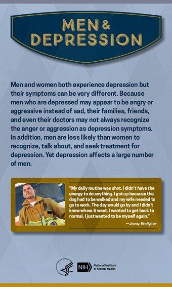 men and depression pamphlet cover