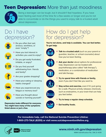 Teen depression infographic